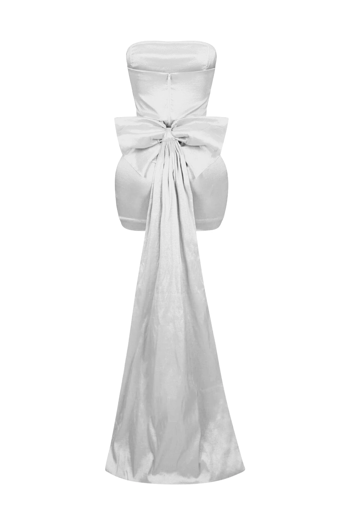 Cordelia Satin Tube Big Bow Mini Dress - Image 16