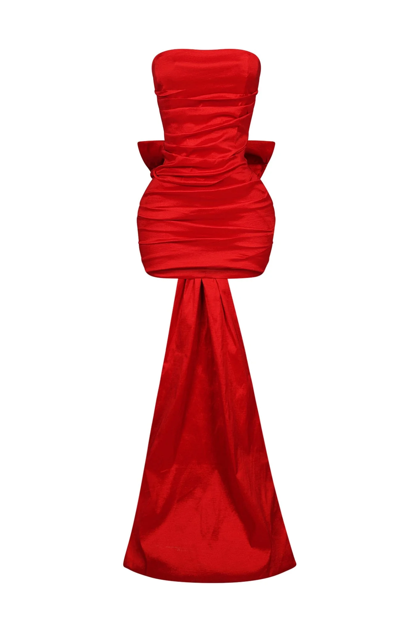 Cordelia Satin Tube Big Bow Mini Dress - Image 9