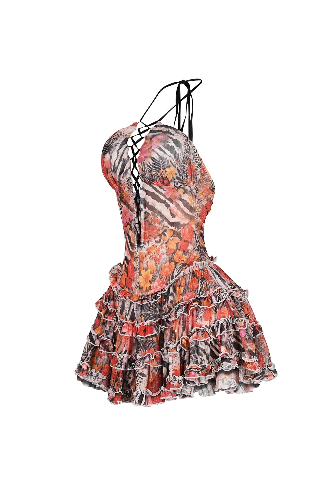 Cosmic Candy Ruffle Mini Dress - Image 4