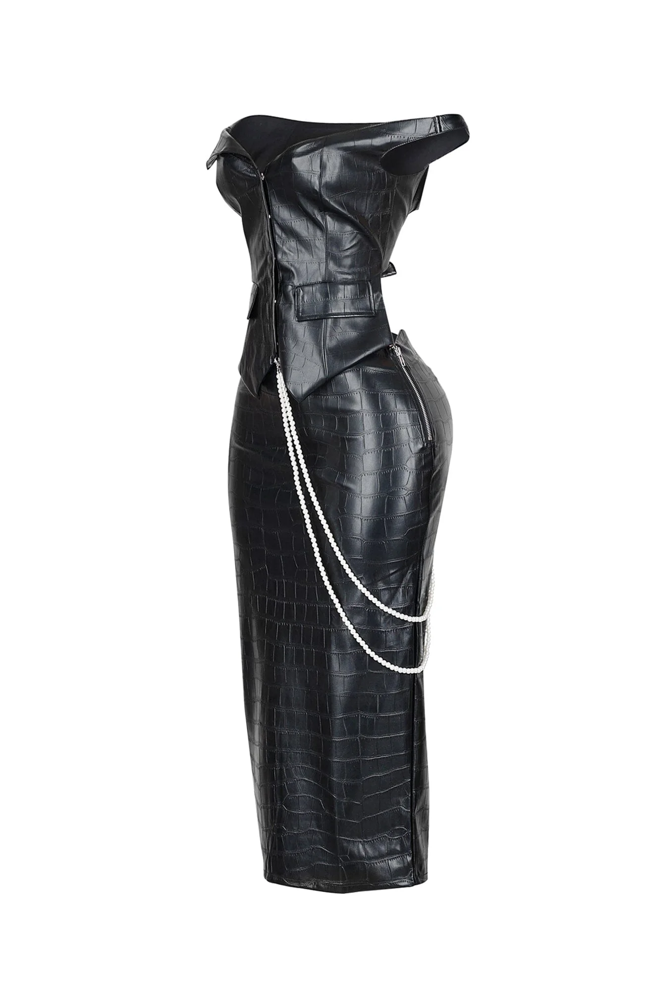 Croc Allure Off Shoulder Top & Skirt SET - Image 4