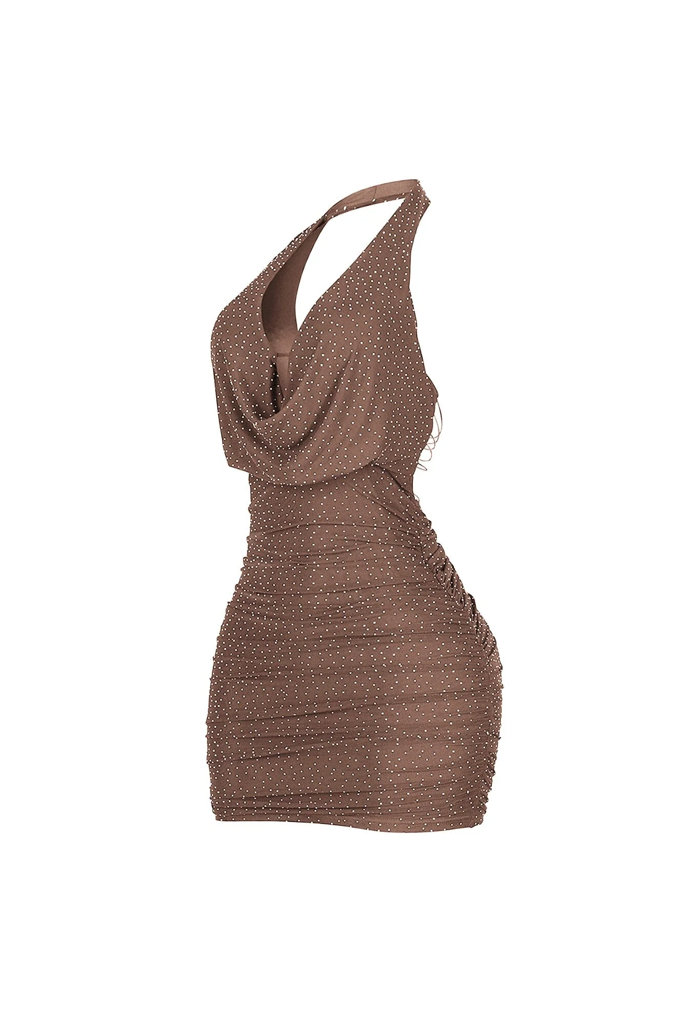 Crystelle Rhinestone Mesh Mini Dress - Image 8