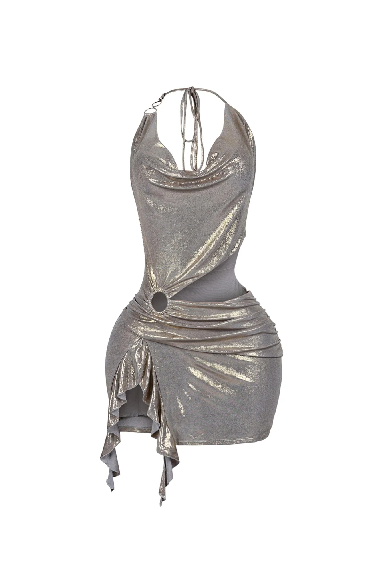 Cyber Sway Foil Mini Dress - Image 6