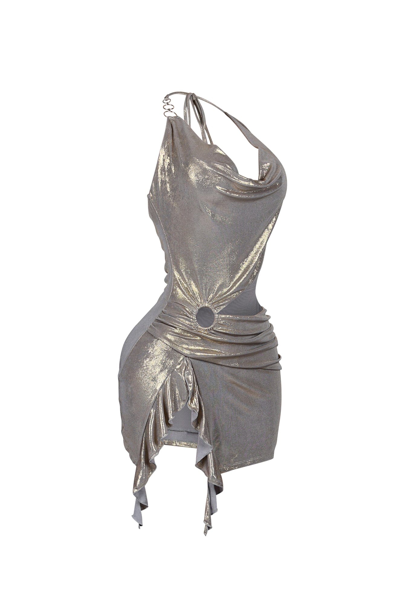 Cyber Sway Foil Mini Dress - Image 8
