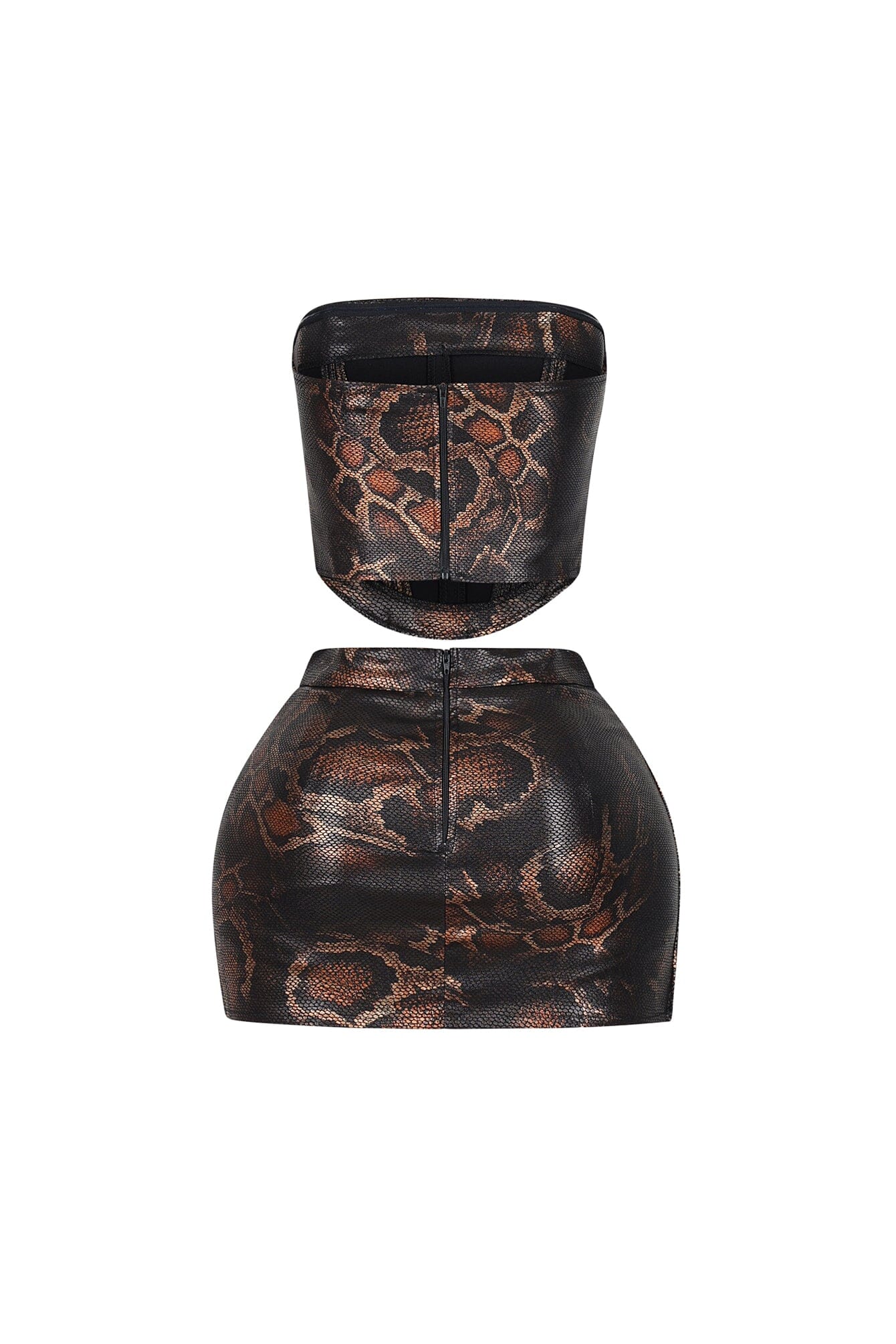 Dalston Faux Leather Top & Skirt SET - Image 6