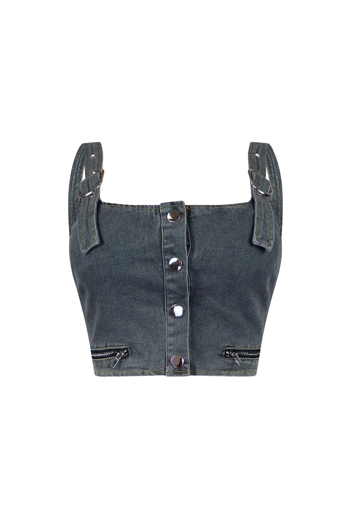 Deana Belted Straps Crop Top - Image 2