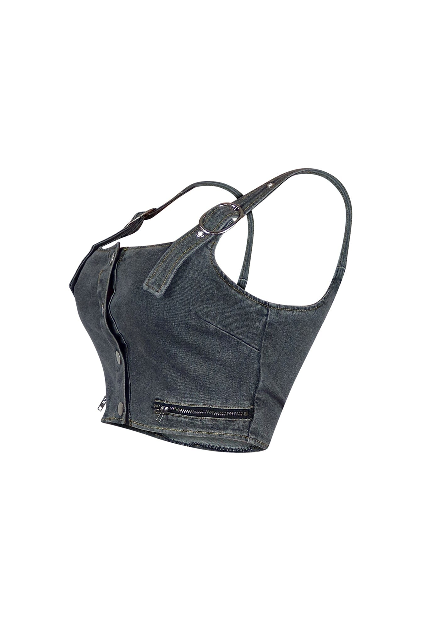 Deana Belted Straps Crop Top - Image 3