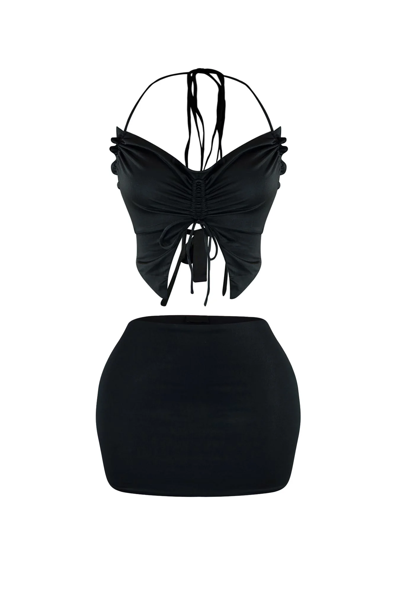 Delicate Butterfly Halter Top & Skirt SET - Image 3