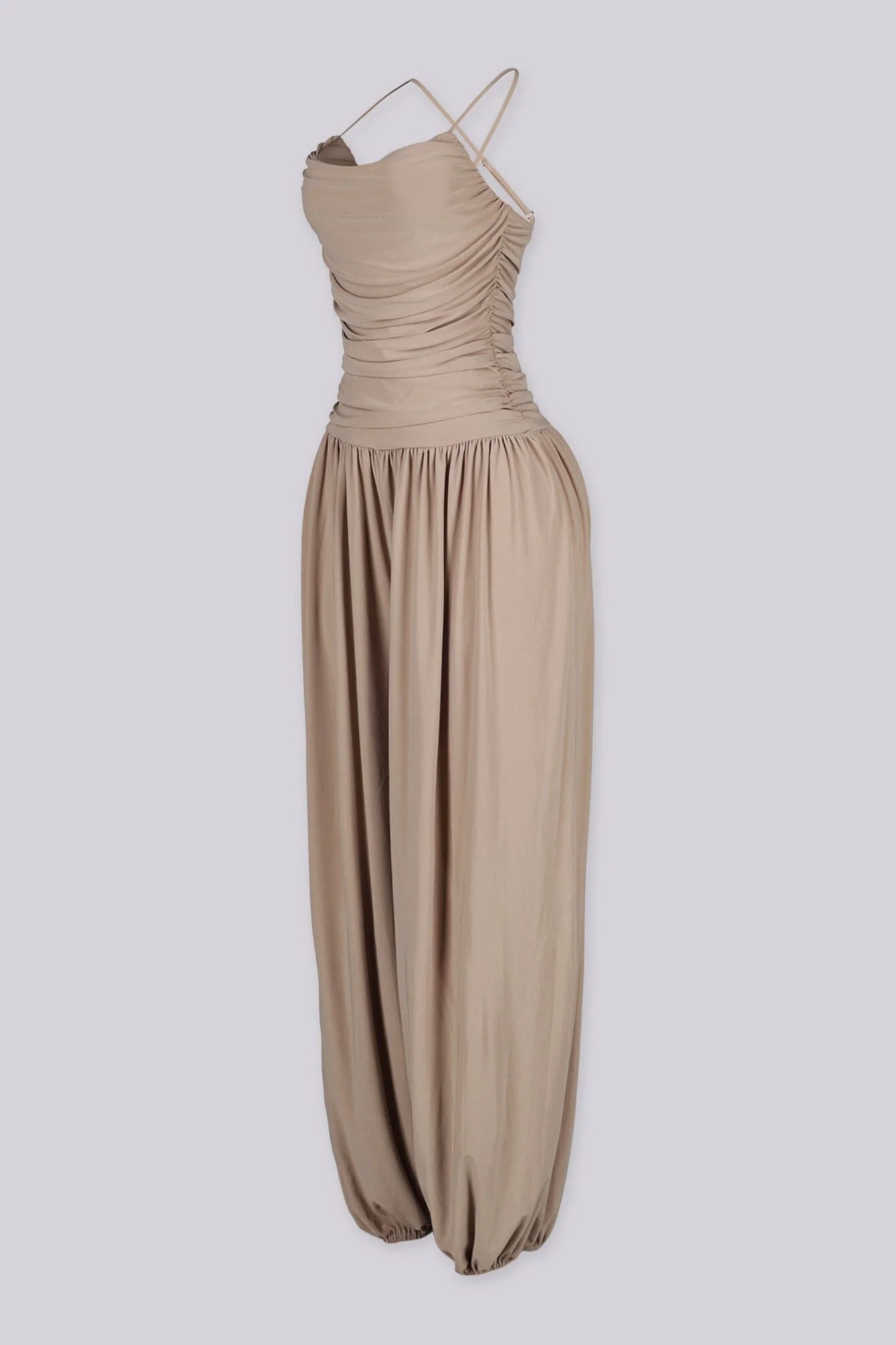 Desert Sand Ruched Jumpsuit - Image 7