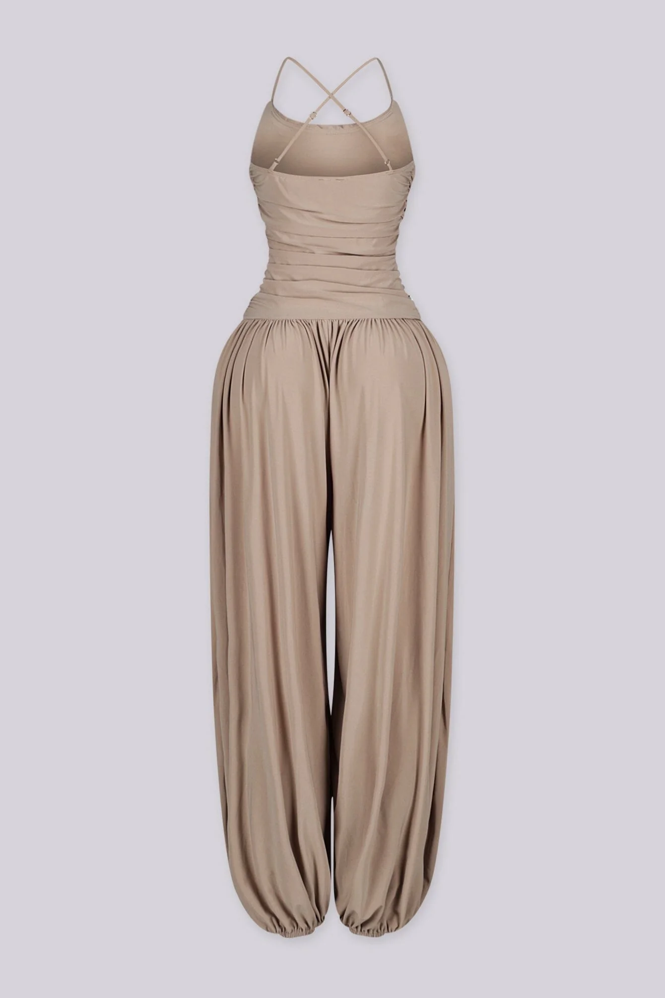 Desert Sand Ruched Jumpsuit - Image 8