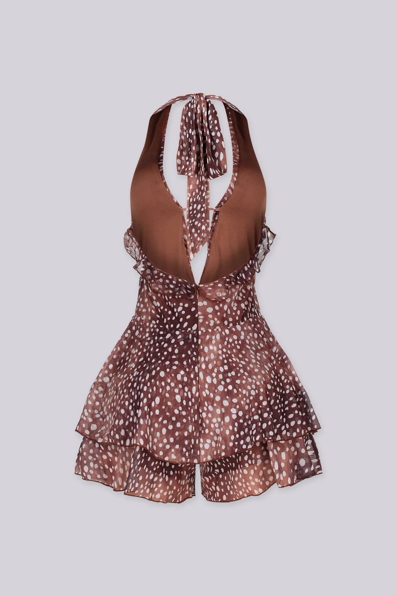 Dotted Halter Mini Dress - Image 5