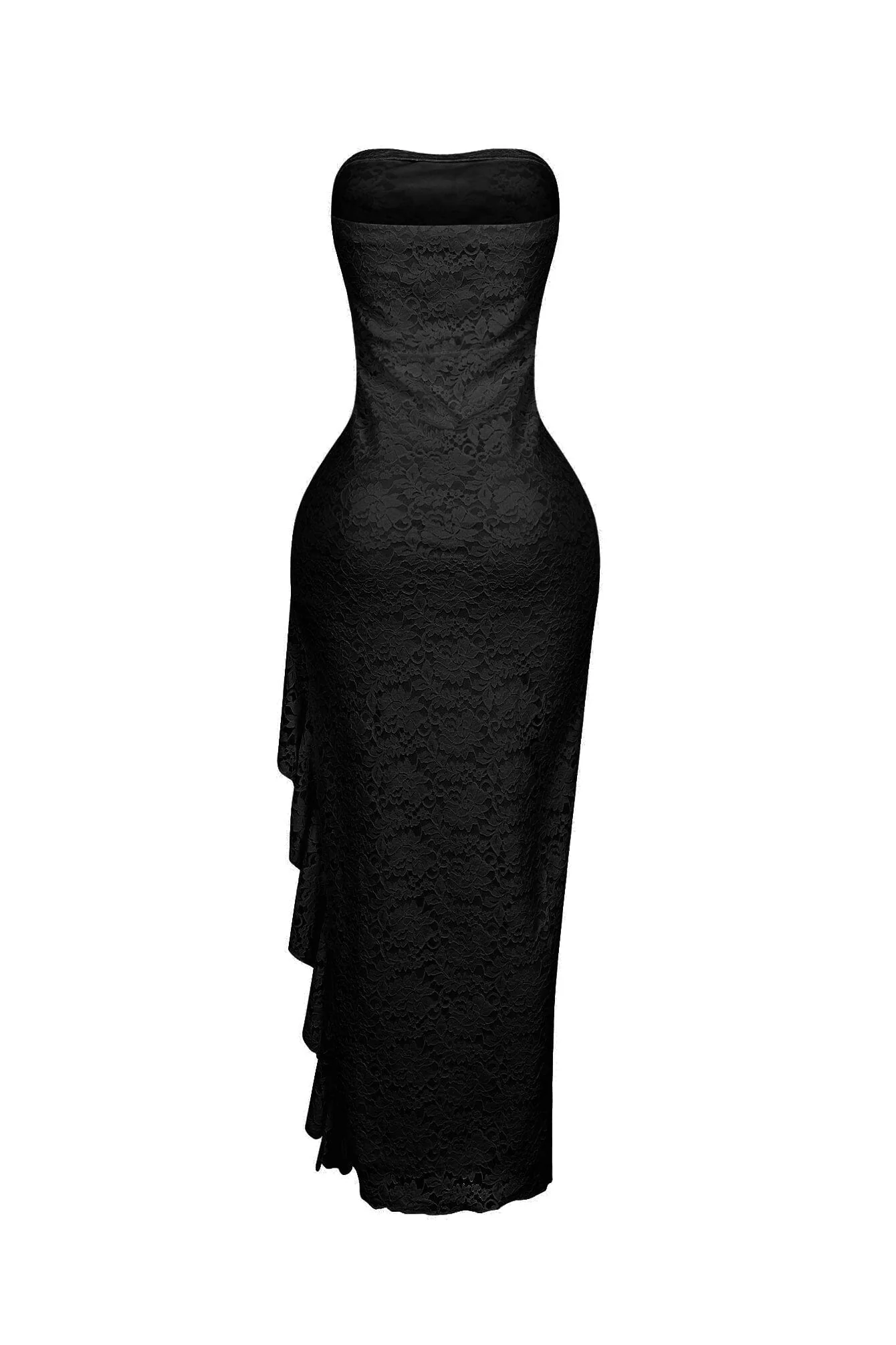 Dreamy Lace Ruffled Tube Maxi Dress - Image 8