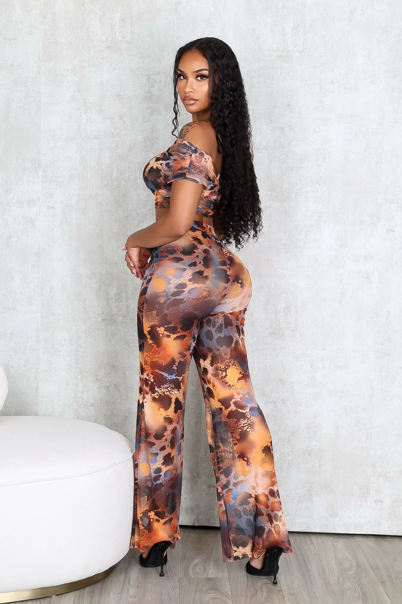 Dual Aura Mesh Top & Pants SET - Image 2