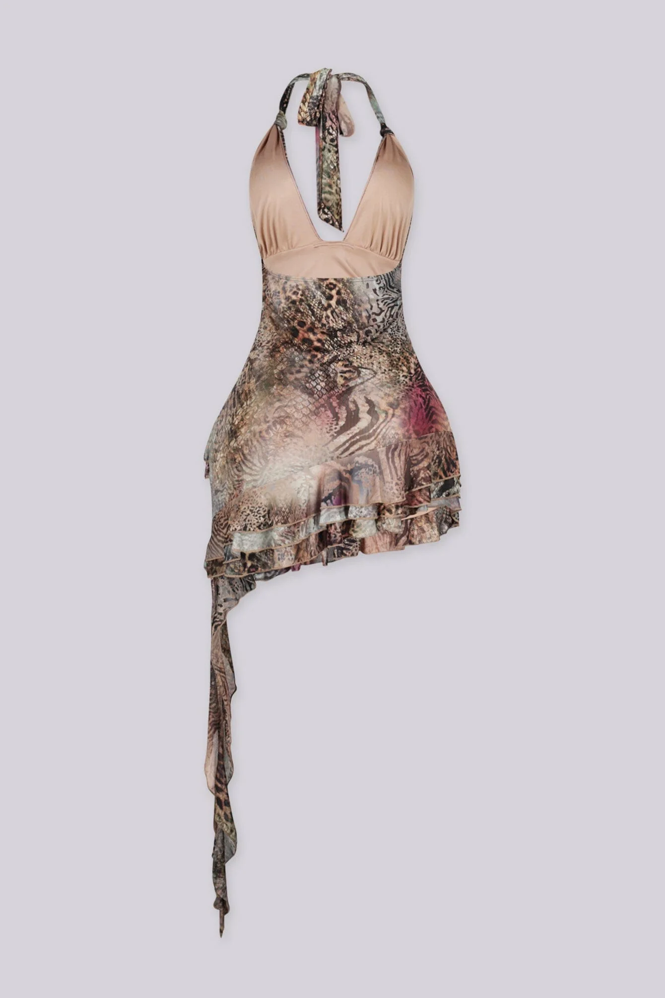 Dusk Illusion Ruffle Mini Dress - Image 3