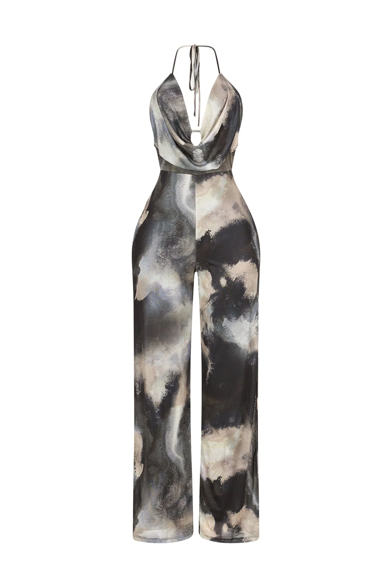Earthbound Olive Mesh Print Jumpsuit - Image 2