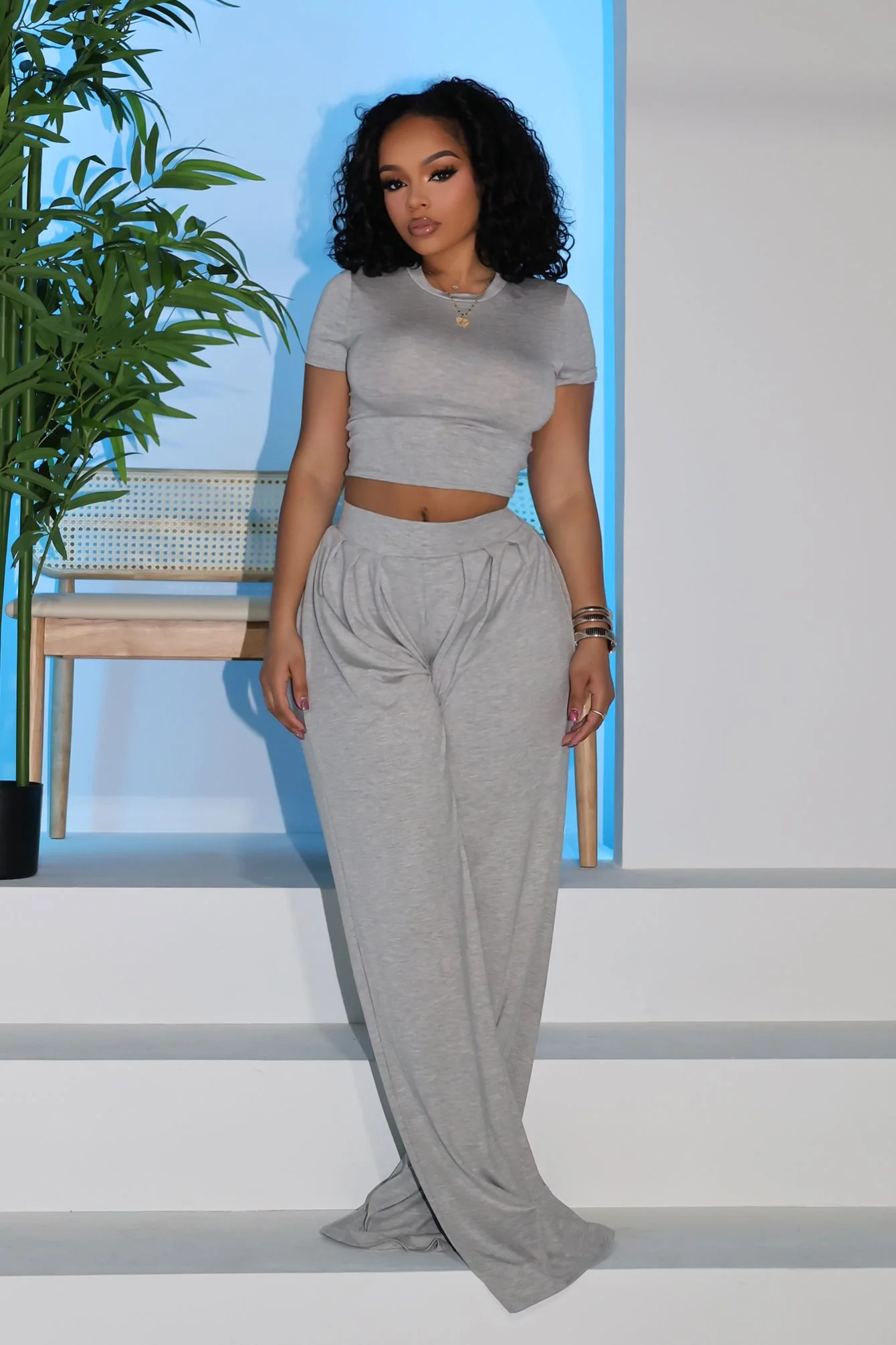 Ease Crop Top & Pants SET - Image 3