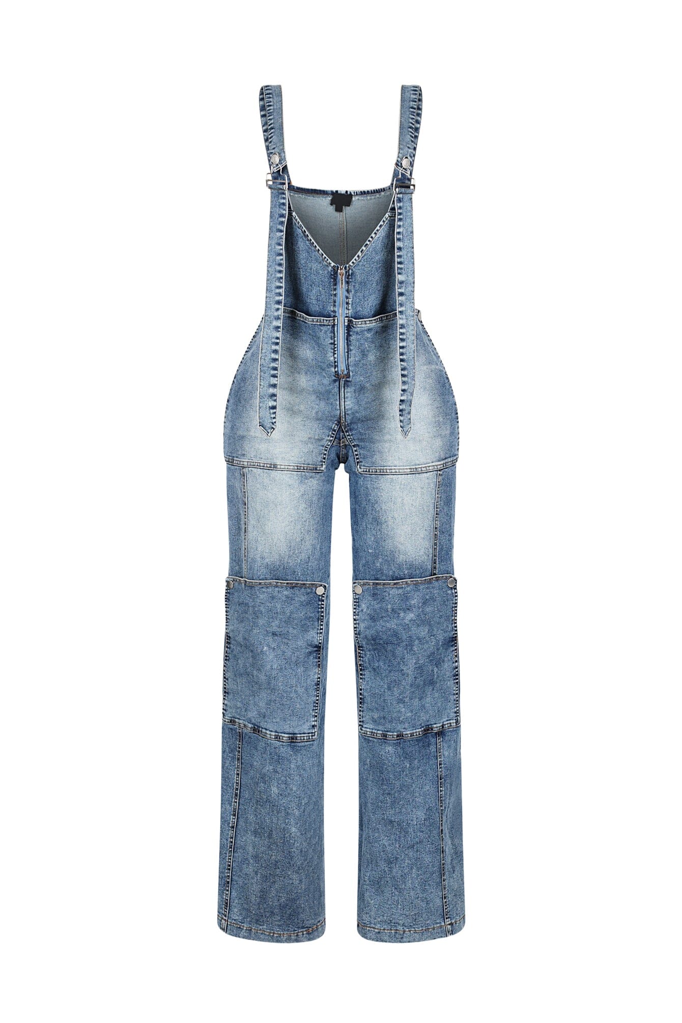 Easygoing Wide Leg Denim Jumpsuit - Image 4