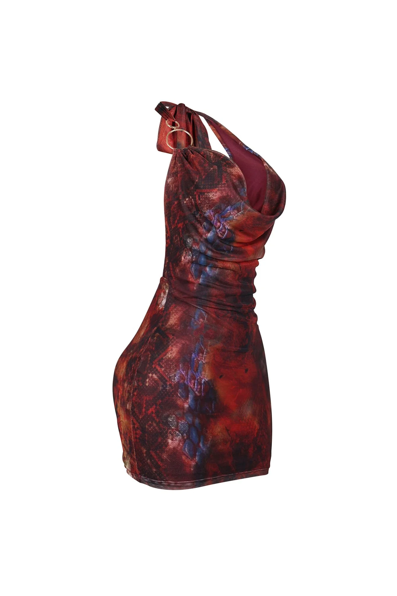 El Veneno Halter Mini Dress With Ring - Image 4