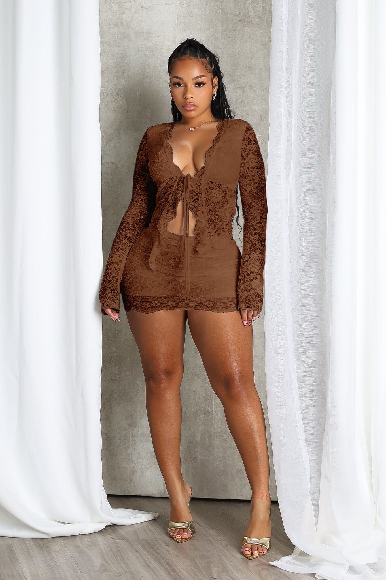 Elarose Lace Top & Skirt SET - Image 4