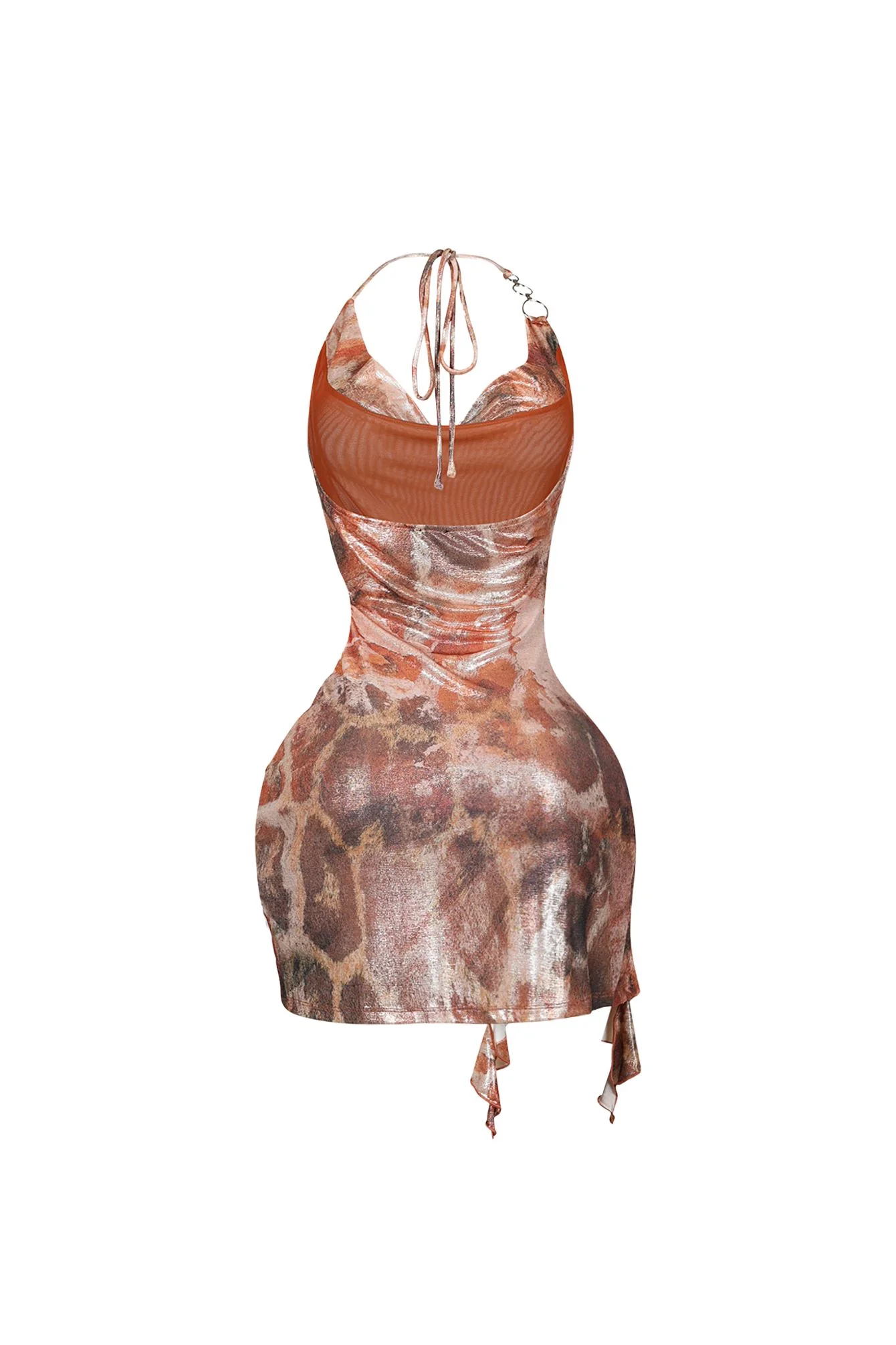 Electric Foil Tank O Ring Mini Dress - Image 5
