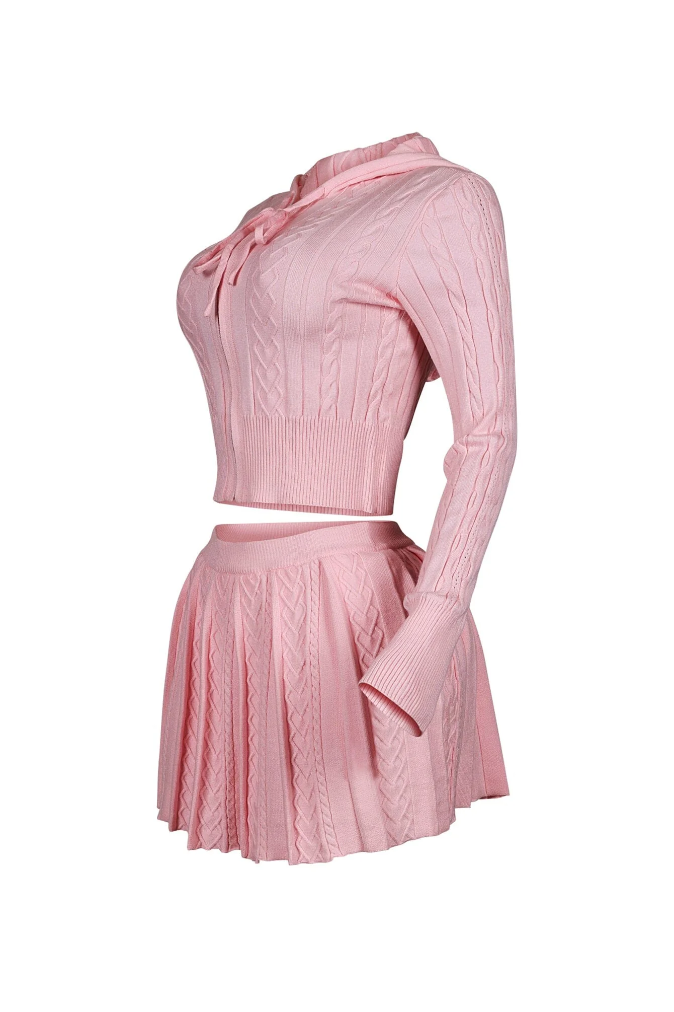 Ella Cable Knit Hoodie & Skort SET - Image 9