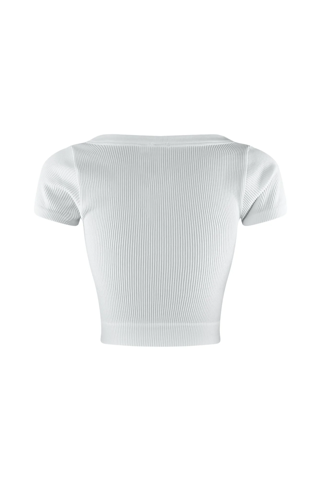 Elnora Ribbed V Neck Short Sleeve Top - Image 4