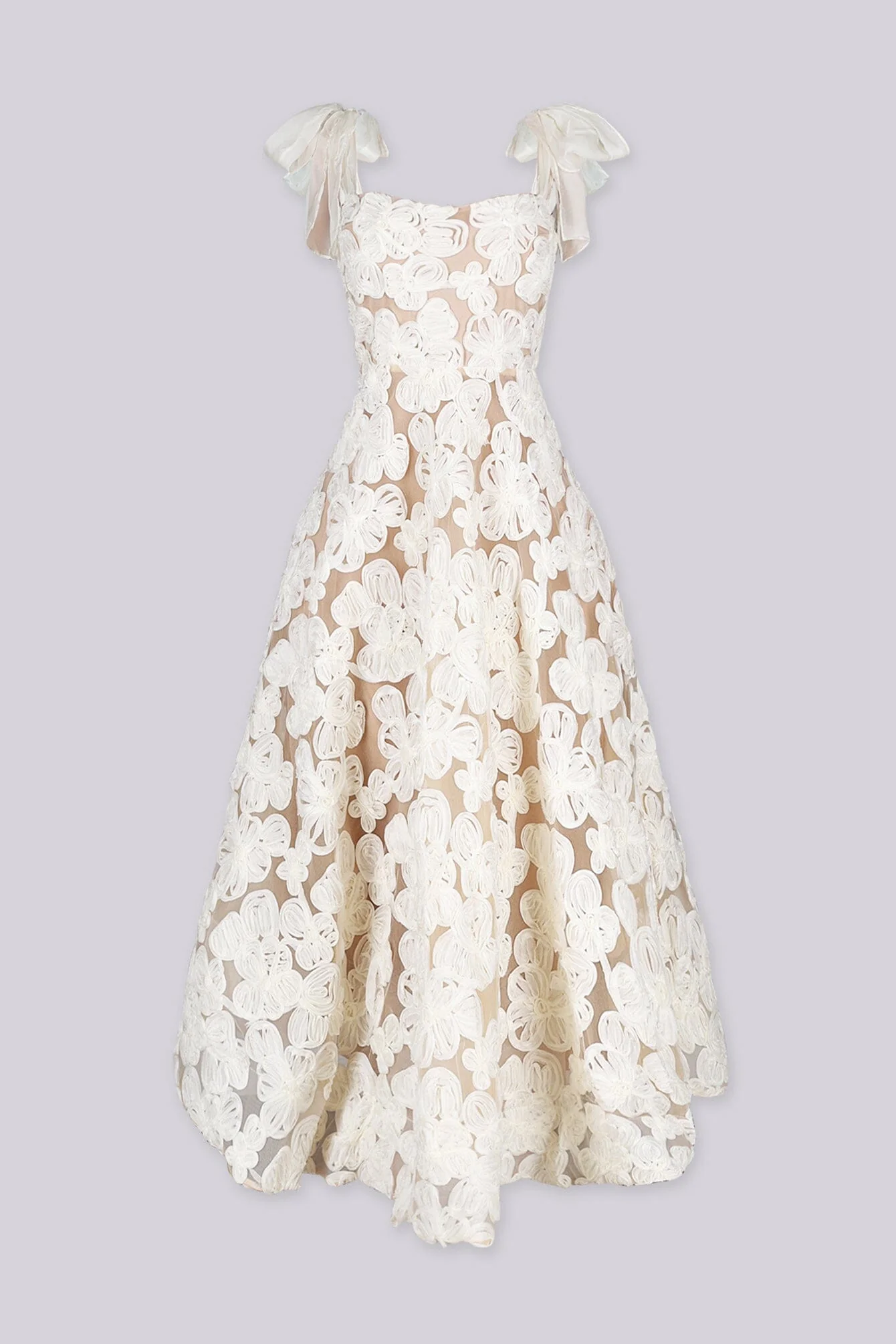 Elysia Floral Sheer Midi Dress - Image 5