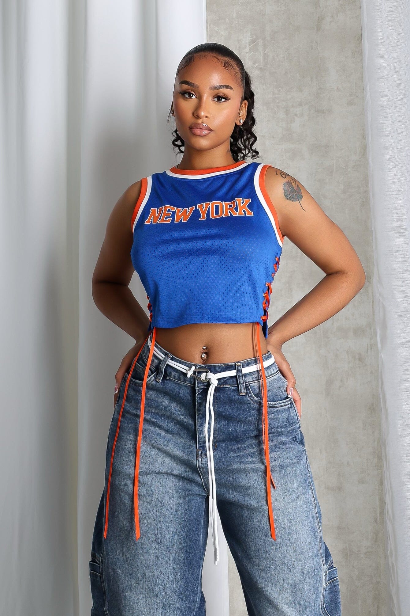 Empire Mesh New York Jersey Top - Image 5