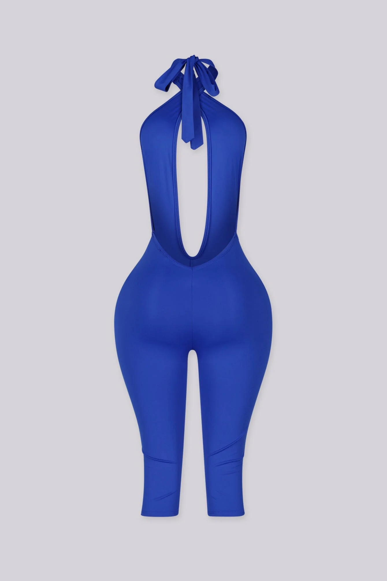 Eugenia Plunge Halter Capri Jumpsuit - Image 11