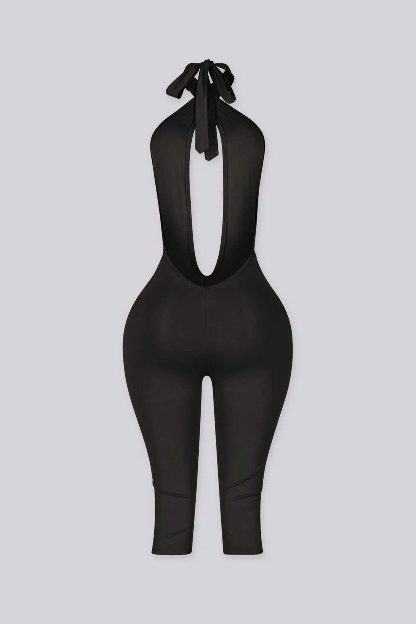 Eugenia Plunge Halter Capri Jumpsuit - Image 12