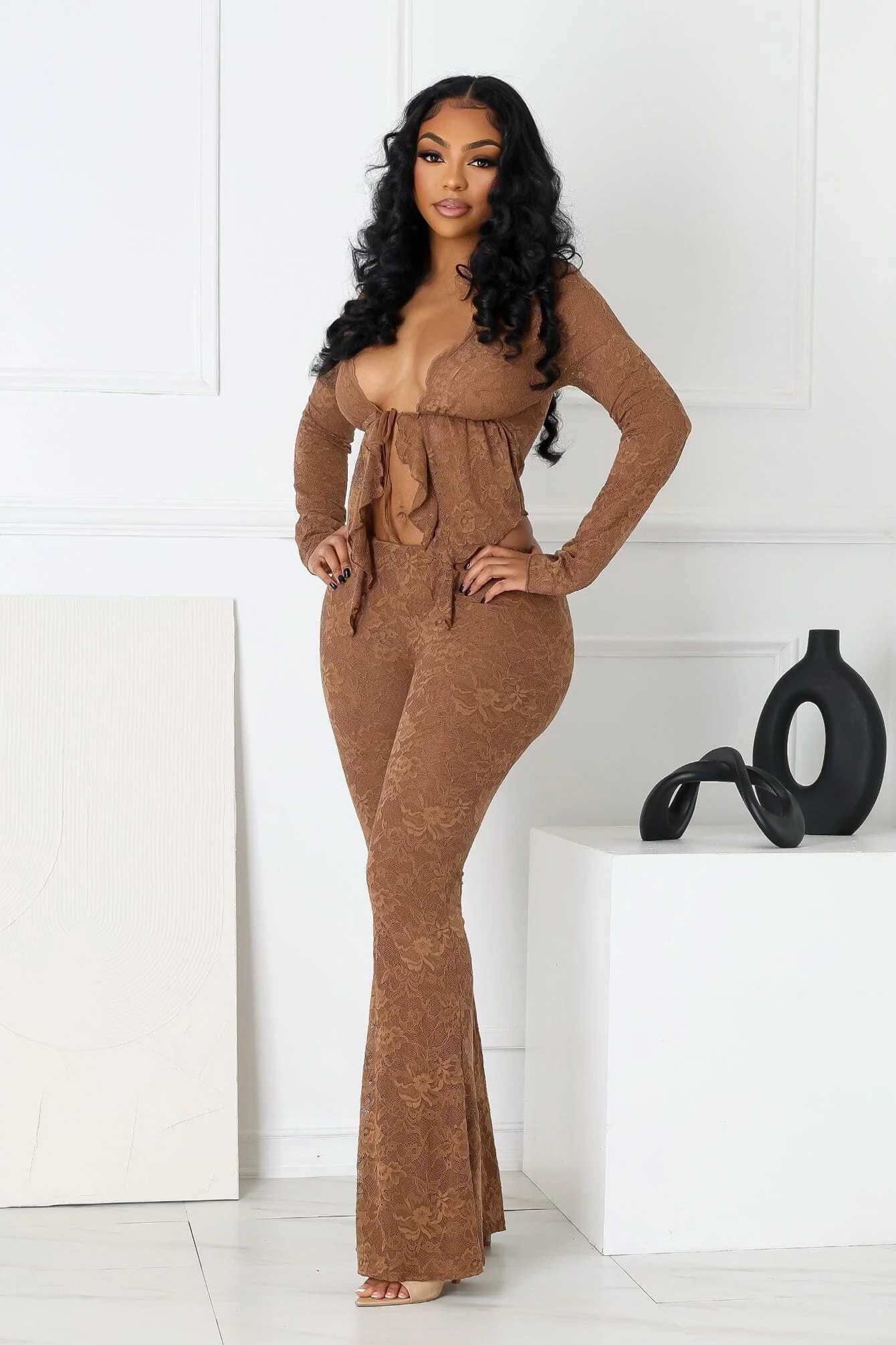 Everly Lace Top & Wide Pants SET - Image 4