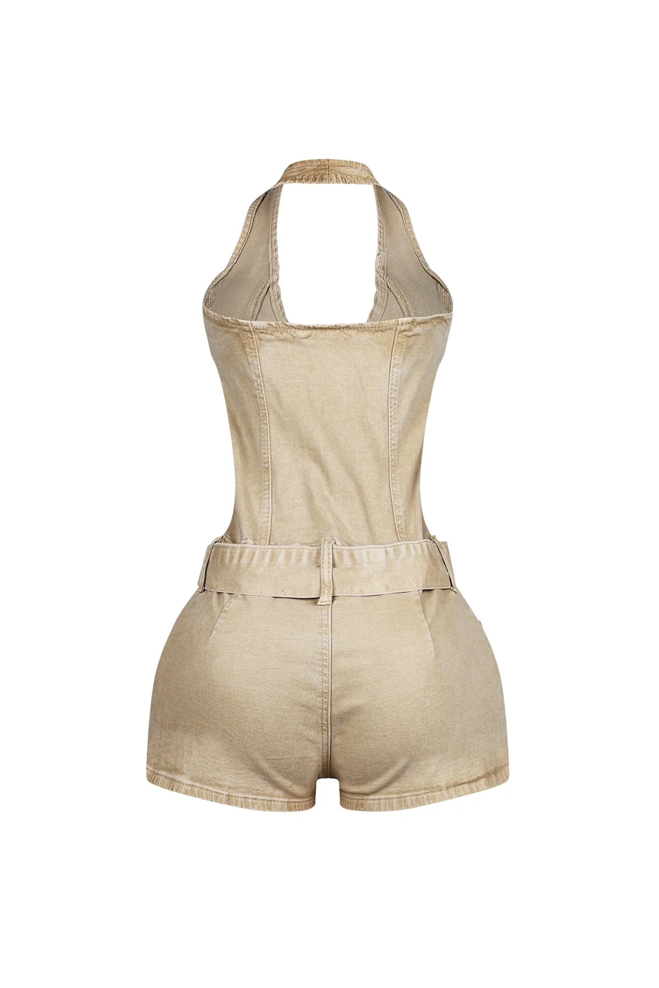 Everyday Belted Halter Utility Romper - Image 11