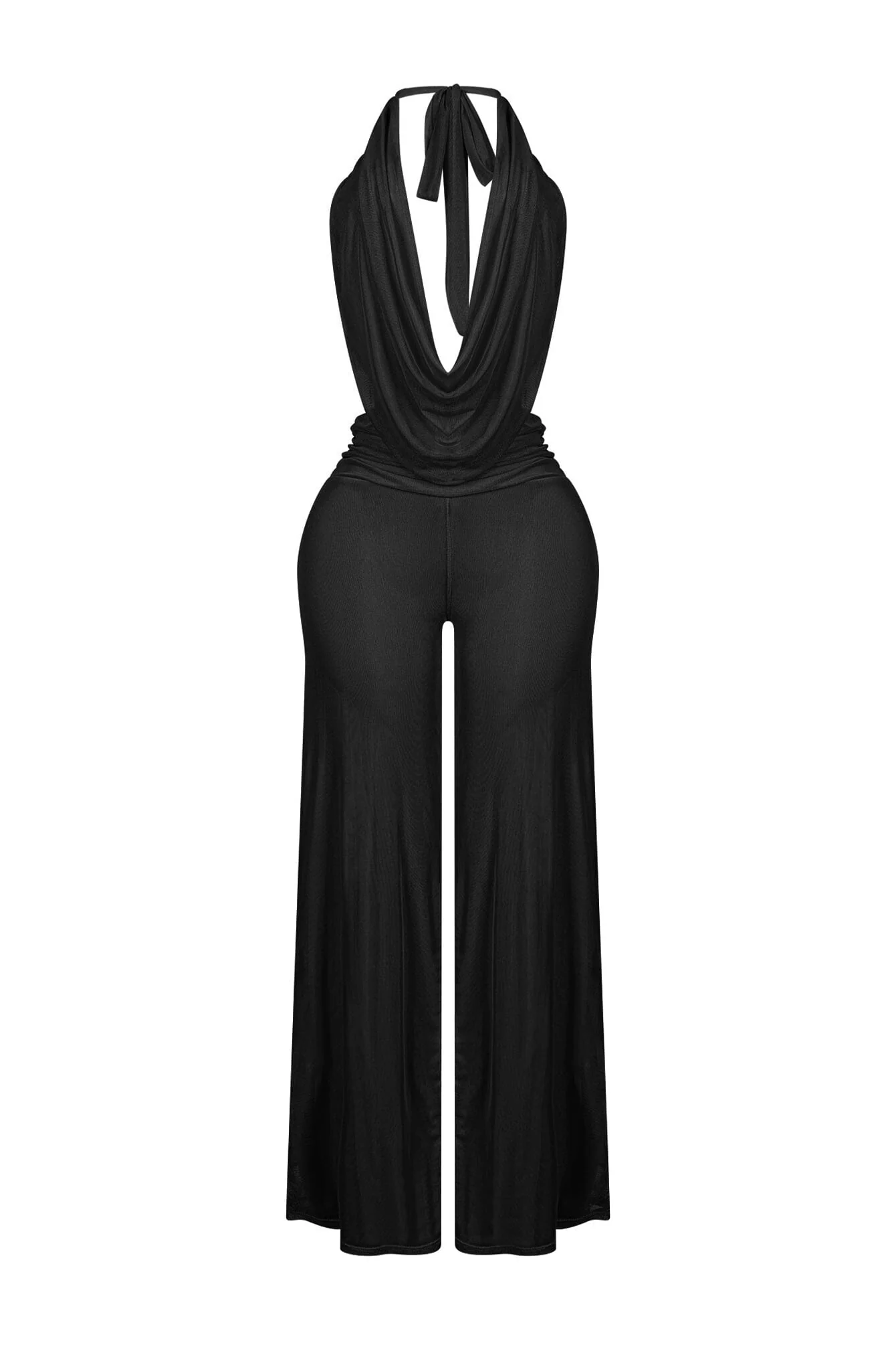 Evie Mesh Cowl Neck Jumpsuit - Image 12