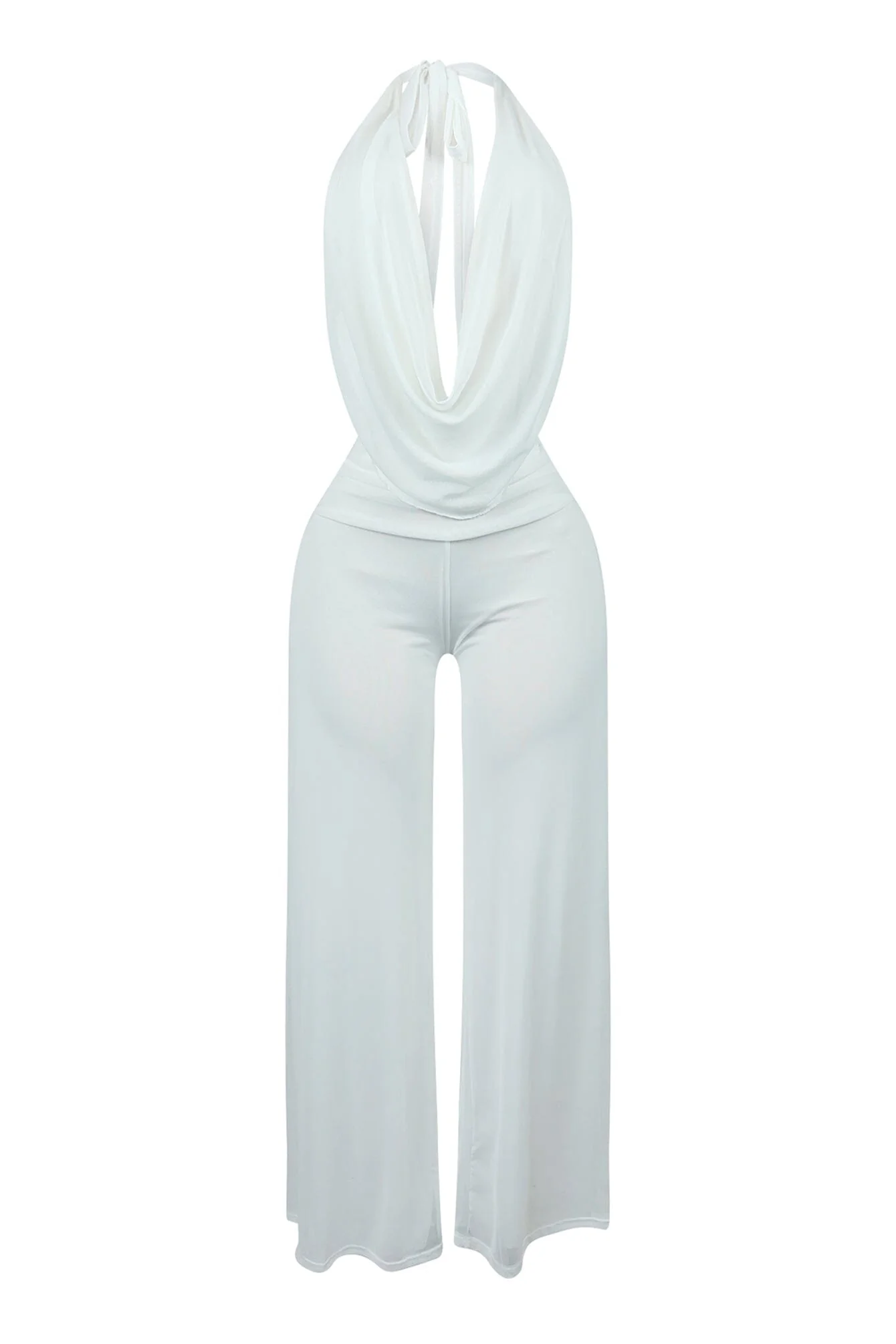 Evie Mesh Cowl Neck Jumpsuit - Image 13