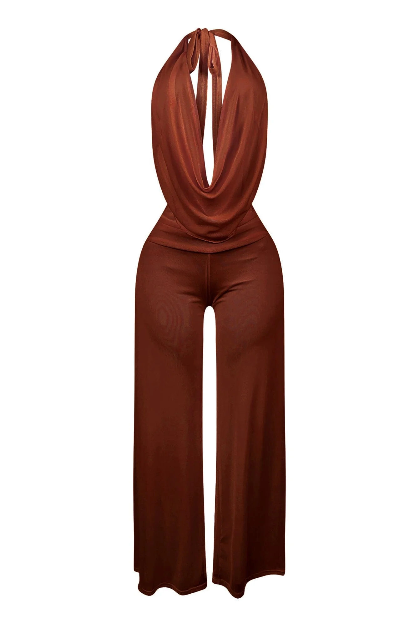 Evie Mesh Cowl Neck Jumpsuit - Image 17