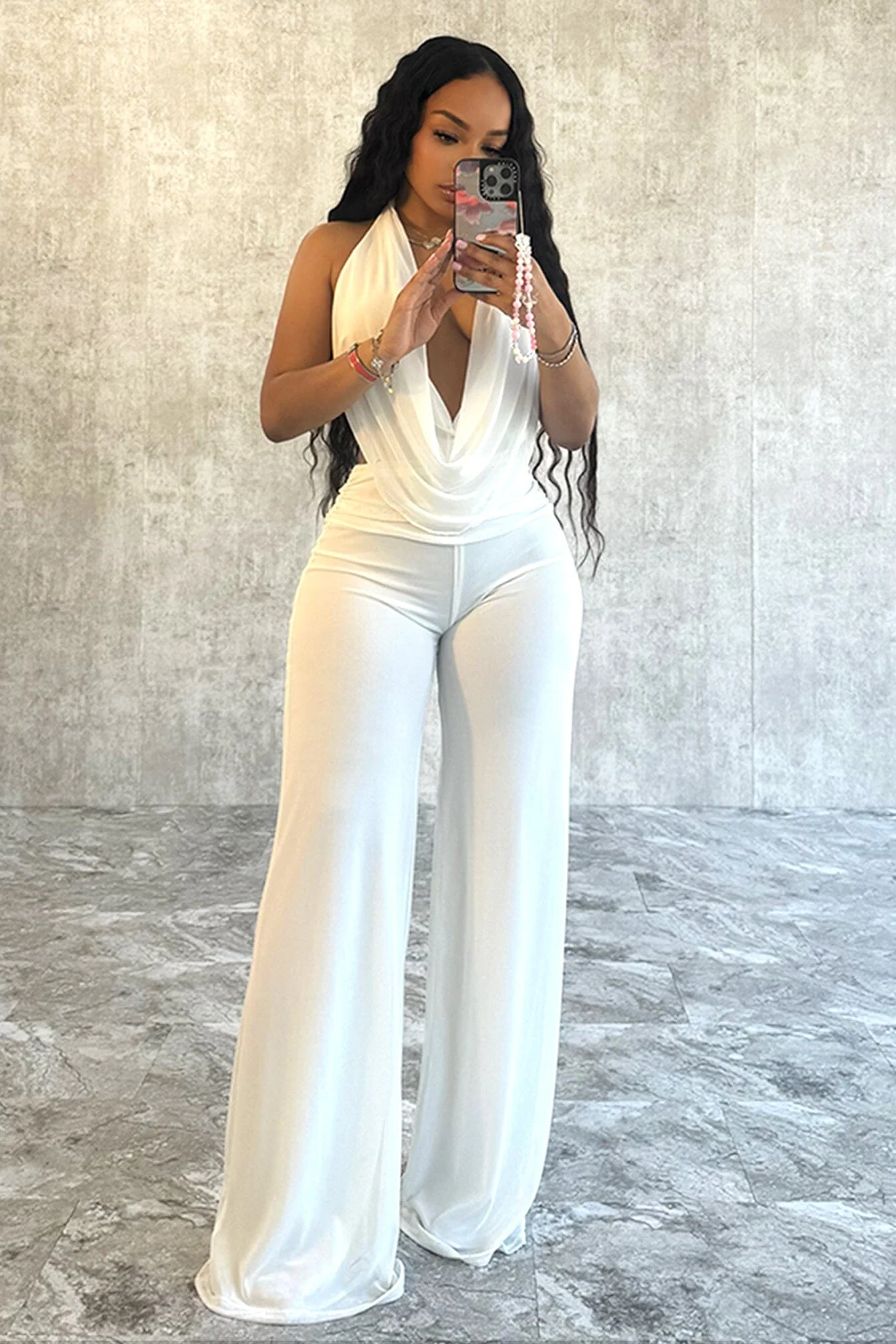 Evie Mesh Cowl Neck Jumpsuit - Image 9