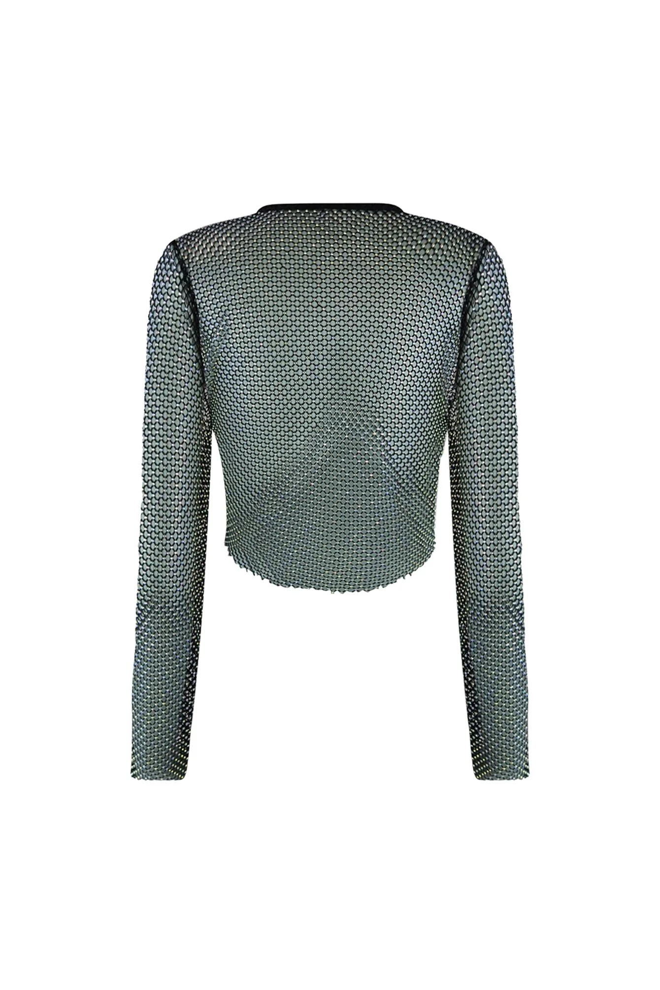 Excuse Me Rhinestone Fishnet Top - Image 3