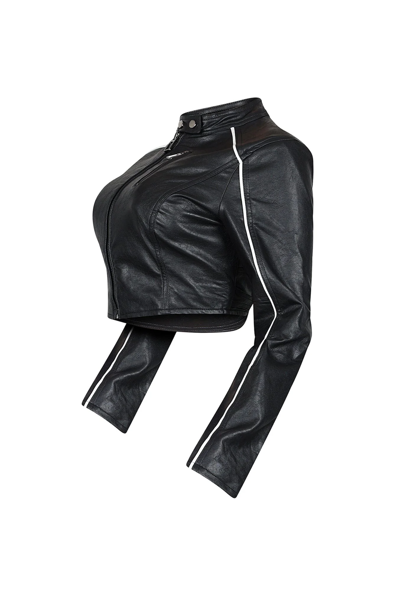 Fall For You PU Crop Jacket - Image 8