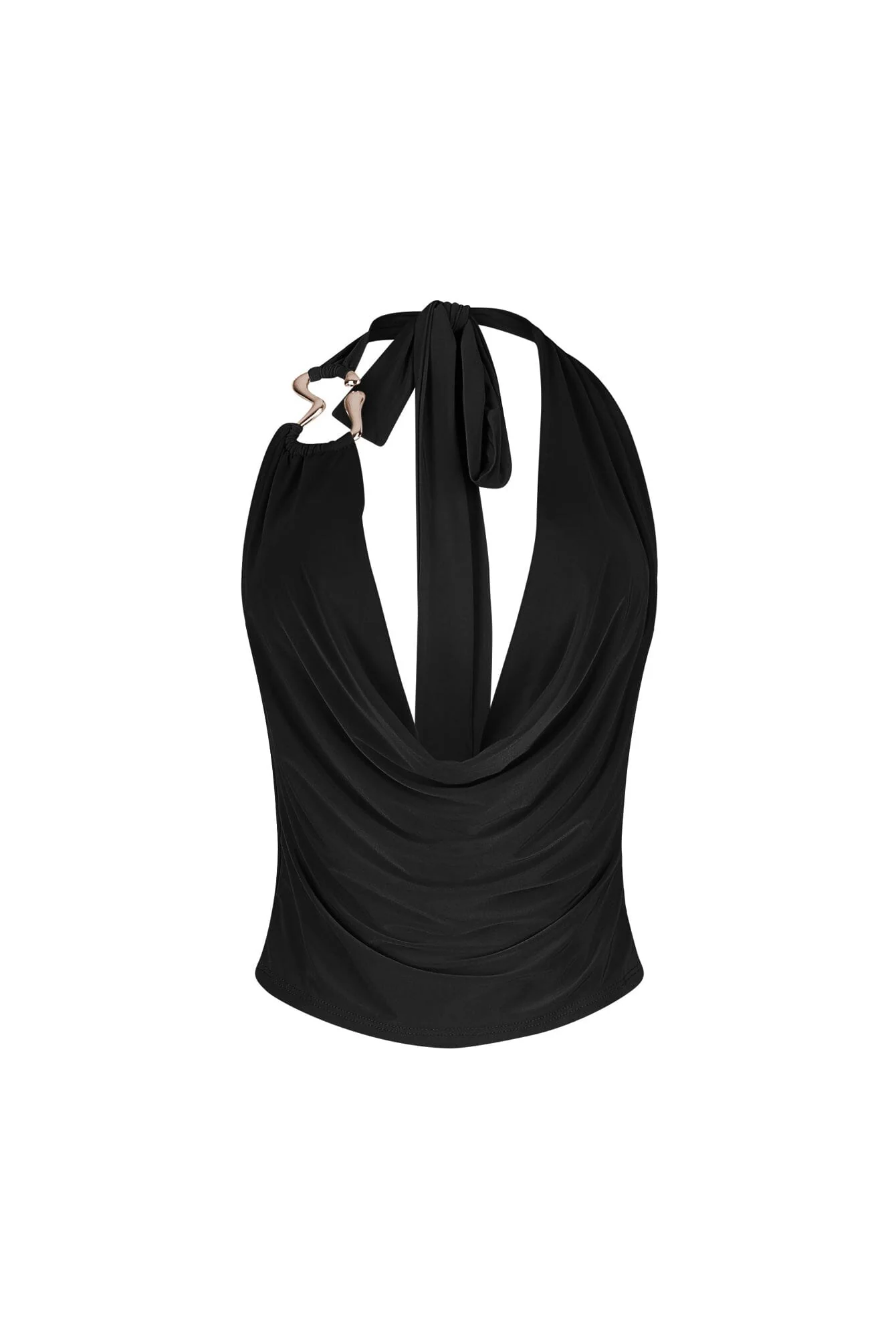 Femme Mad Cowl Neck Tie Top - Image 5