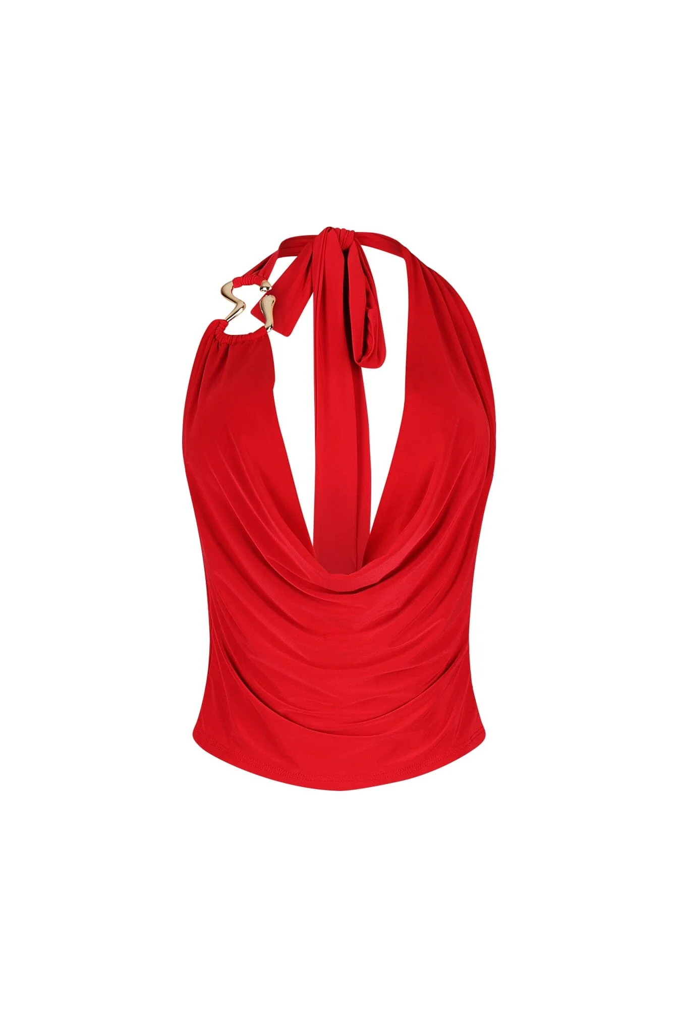 Femme Mad Cowl Neck Tie Top - Image 6