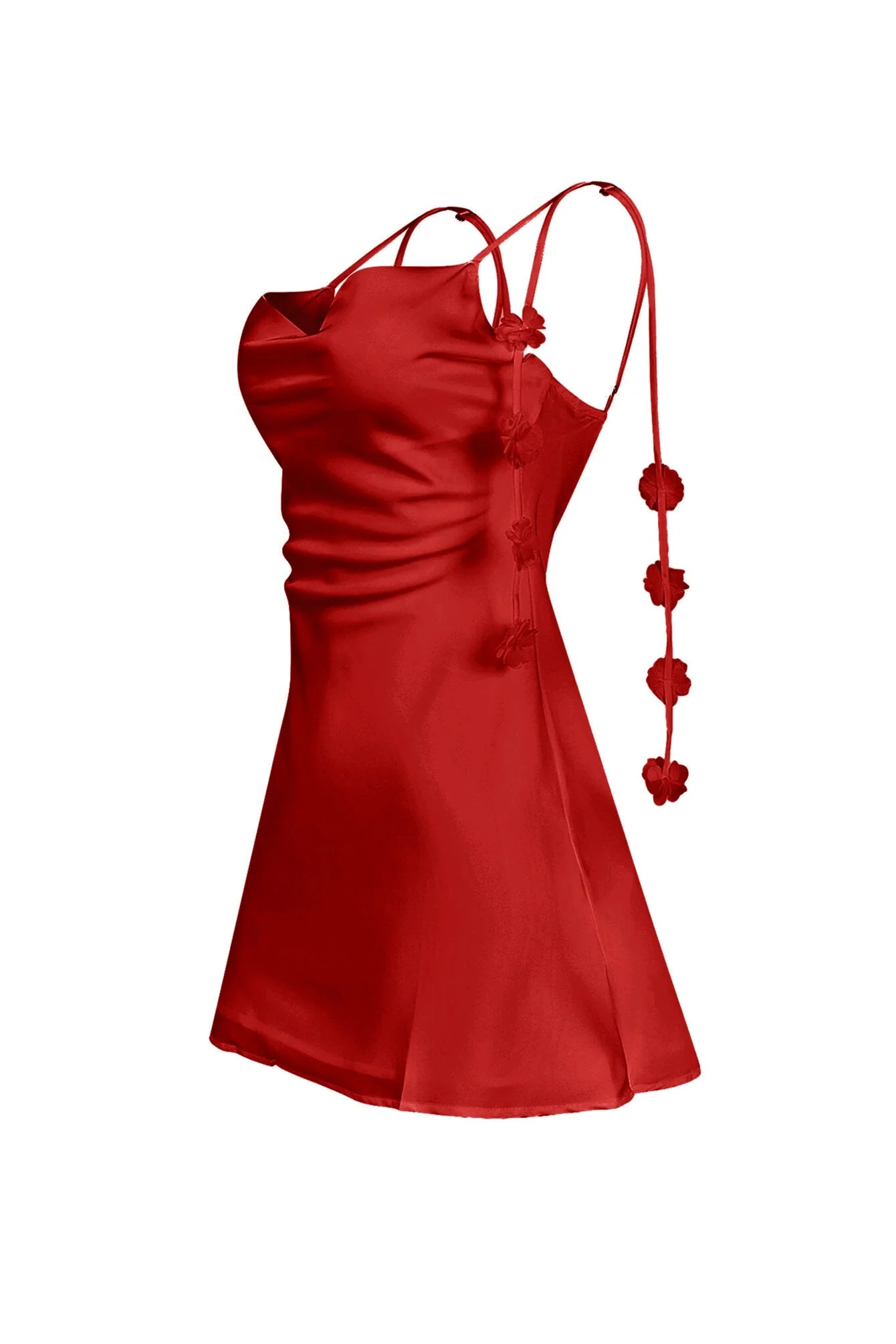 Fernanda Satin Floral String Mini Dress - Image 9