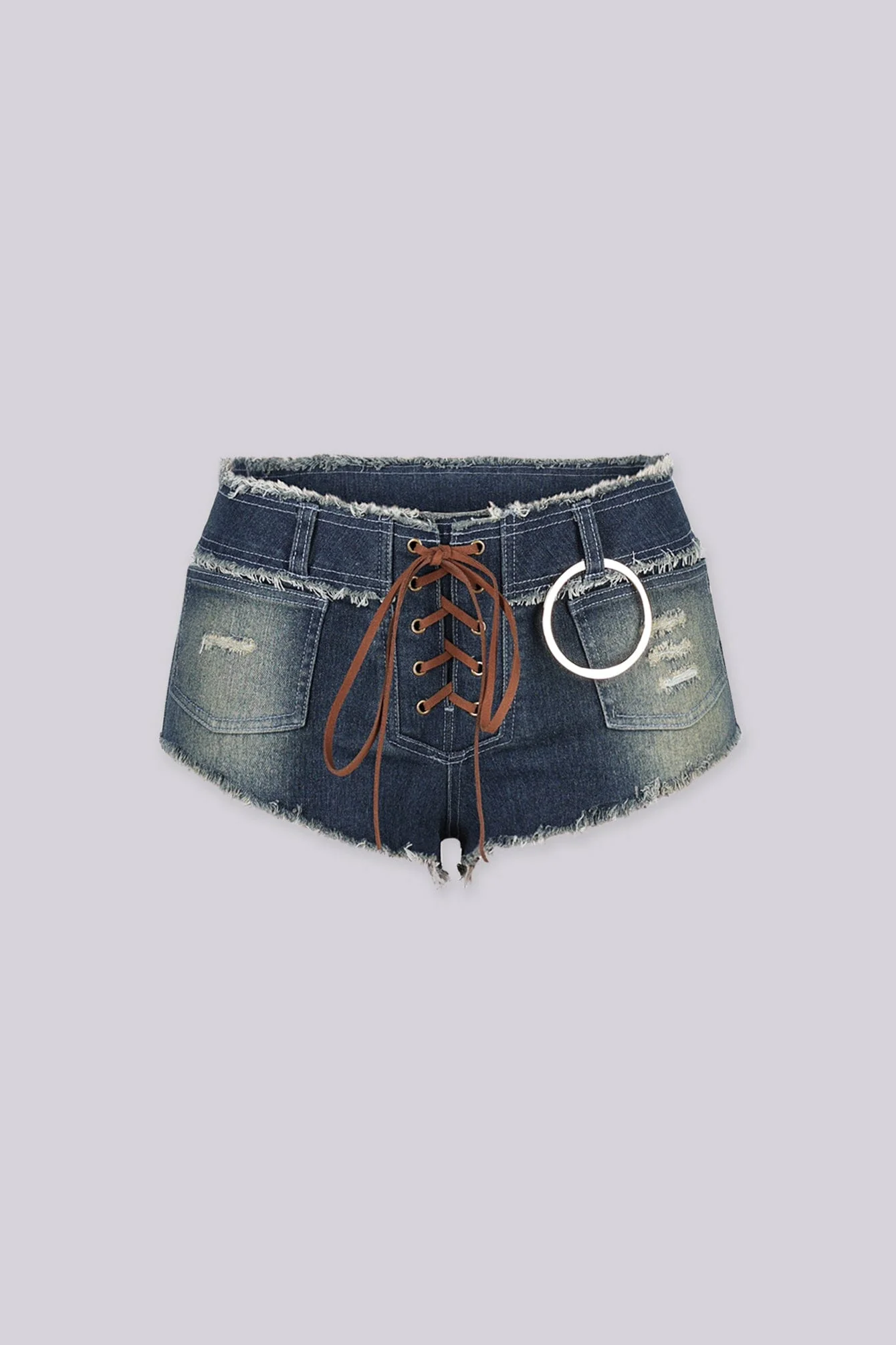 Festival Biker Denim Shorts - Image 3