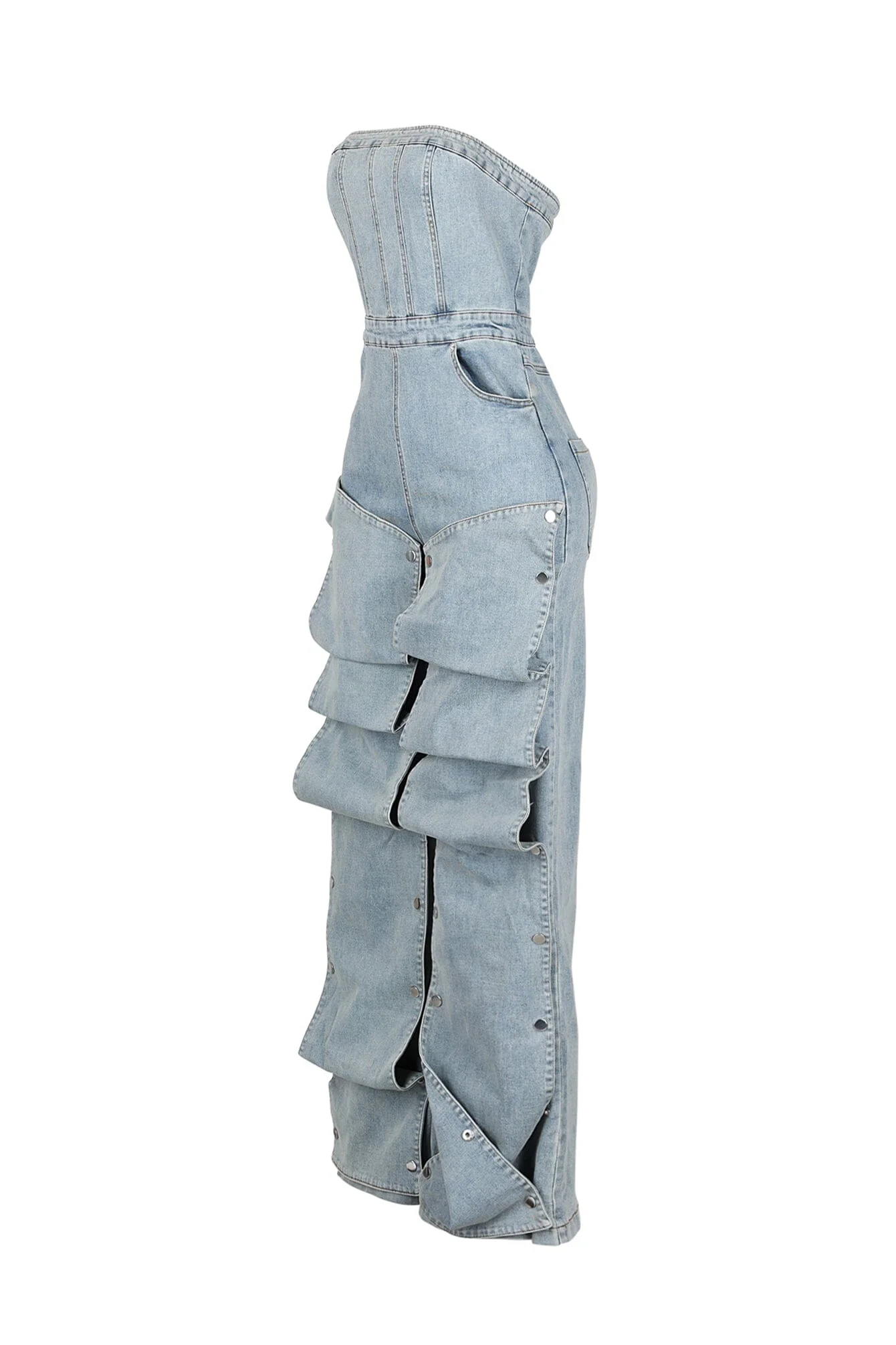 Fiora Denim Tube Jumpsuit - Image 5