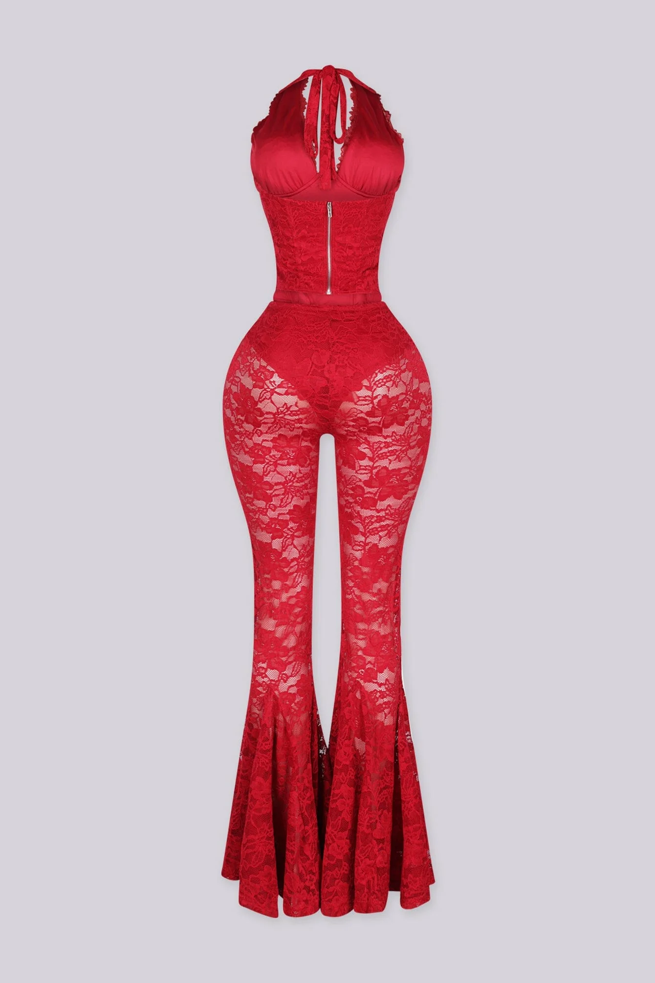 Flamenco Lace Halter Top & Flare Pants SET - Image 10