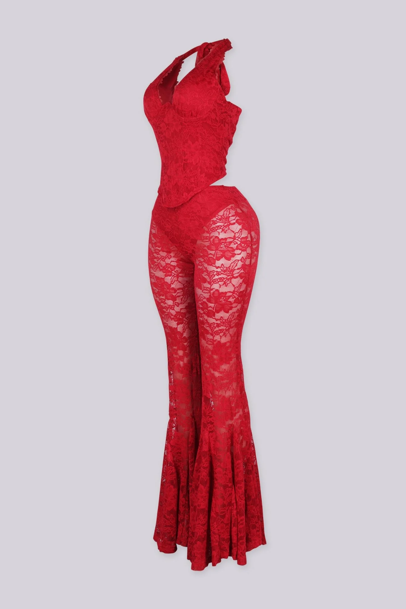 Flamenco Lace Halter Top & Flare Pants SET - Image 8