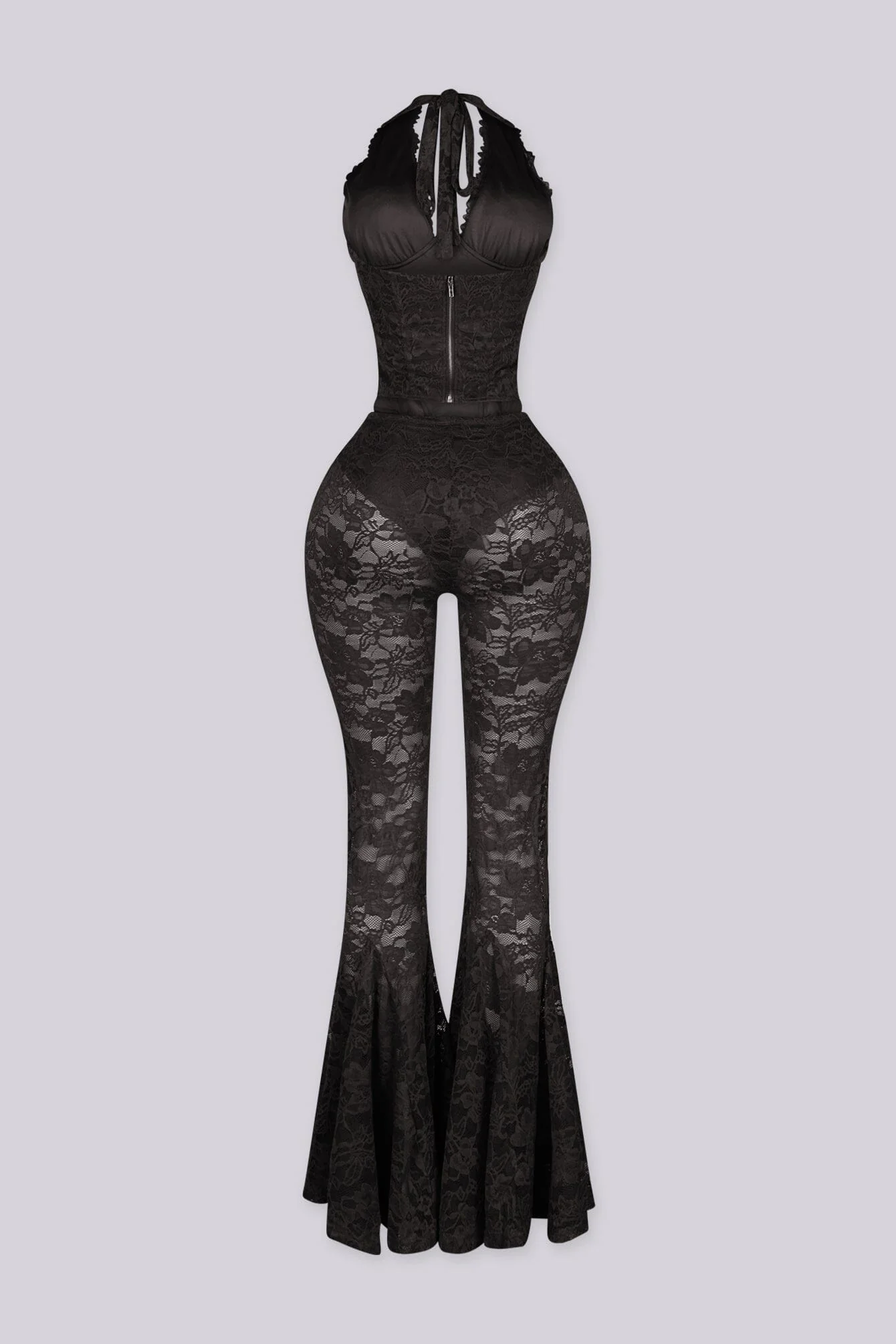 Flamenco Lace Halter Top & Flare Pants SET - Image 9