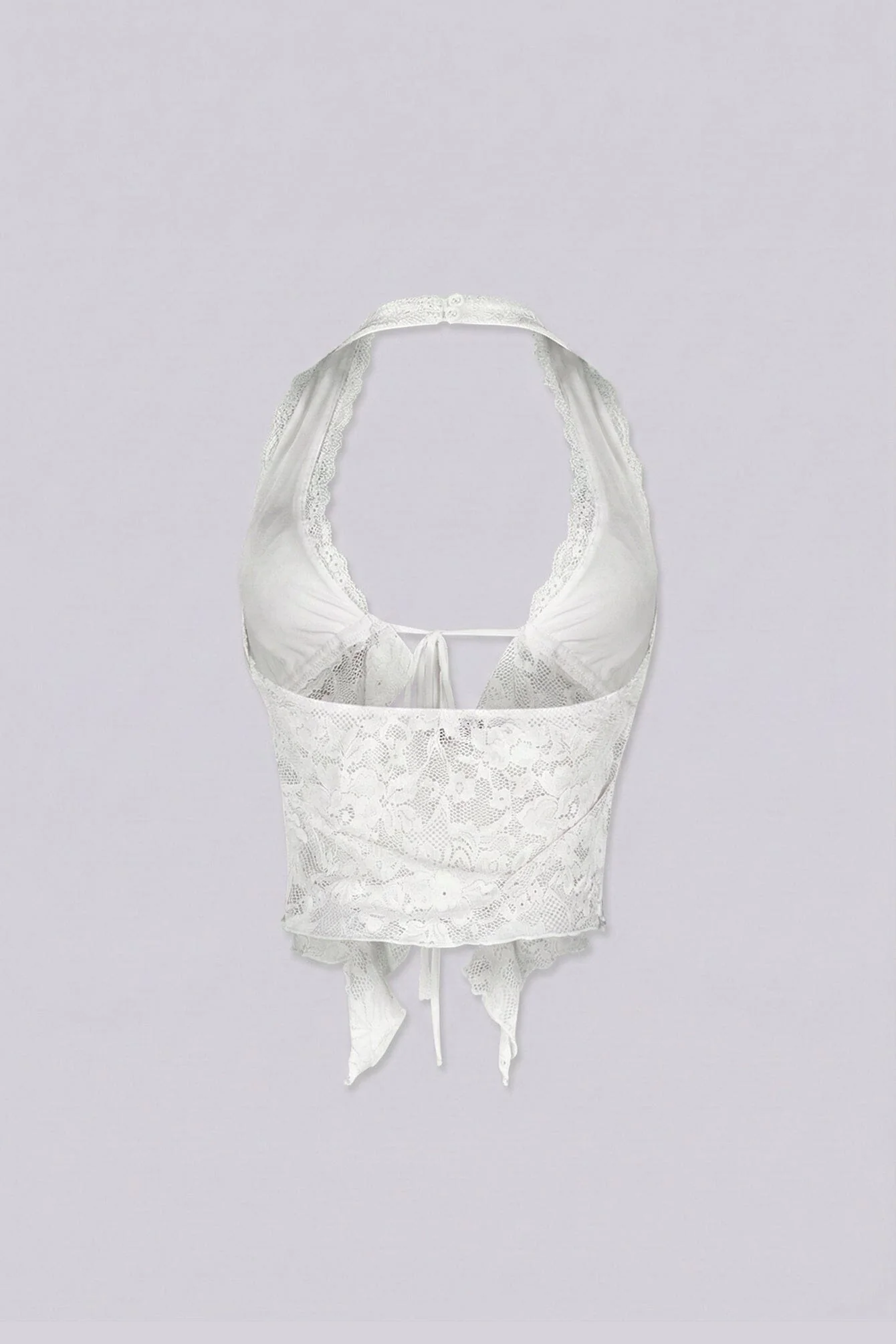 Flora Floral Lace Halter Crop Top - Image 13