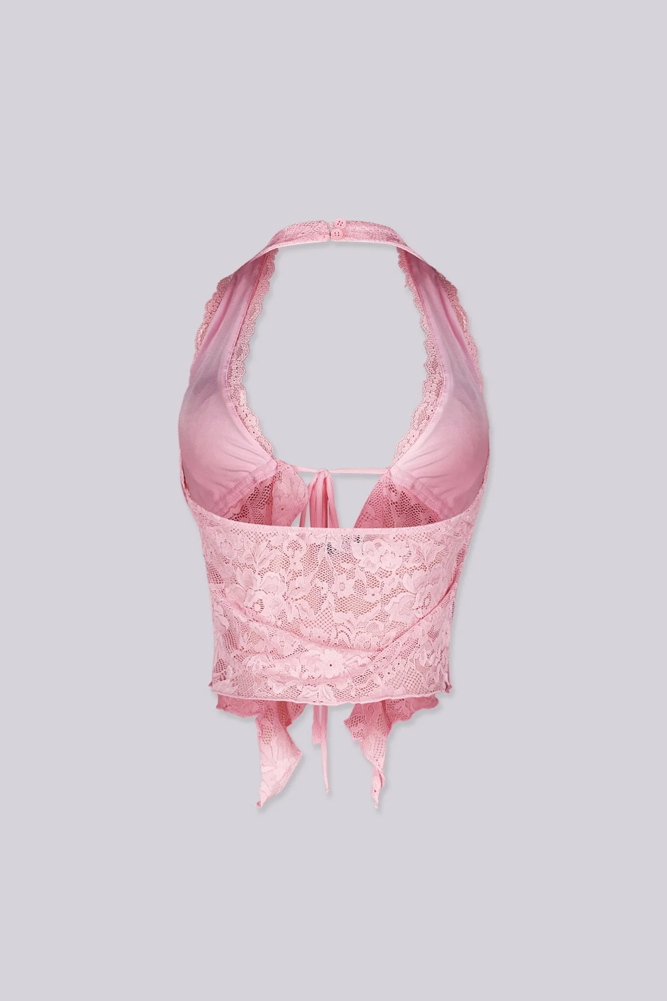 Flora Floral Lace Halter Crop Top - Image 14
