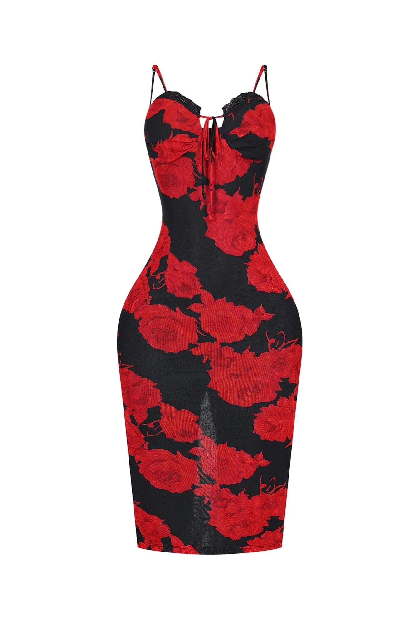 Florencia Floral Lace Bustier Midi Dress - Image 3