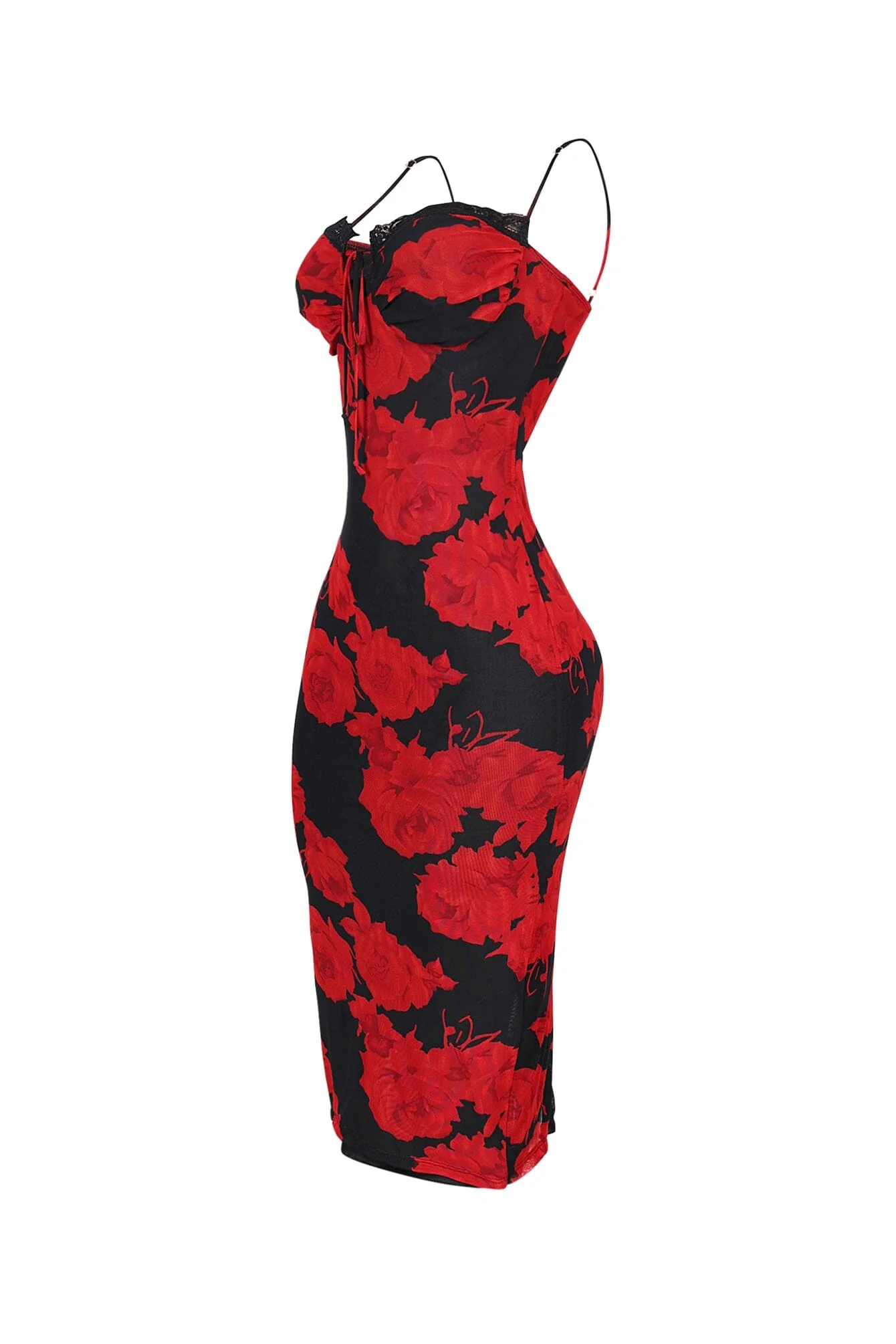 Florencia Floral Lace Bustier Midi Dress - Image 4