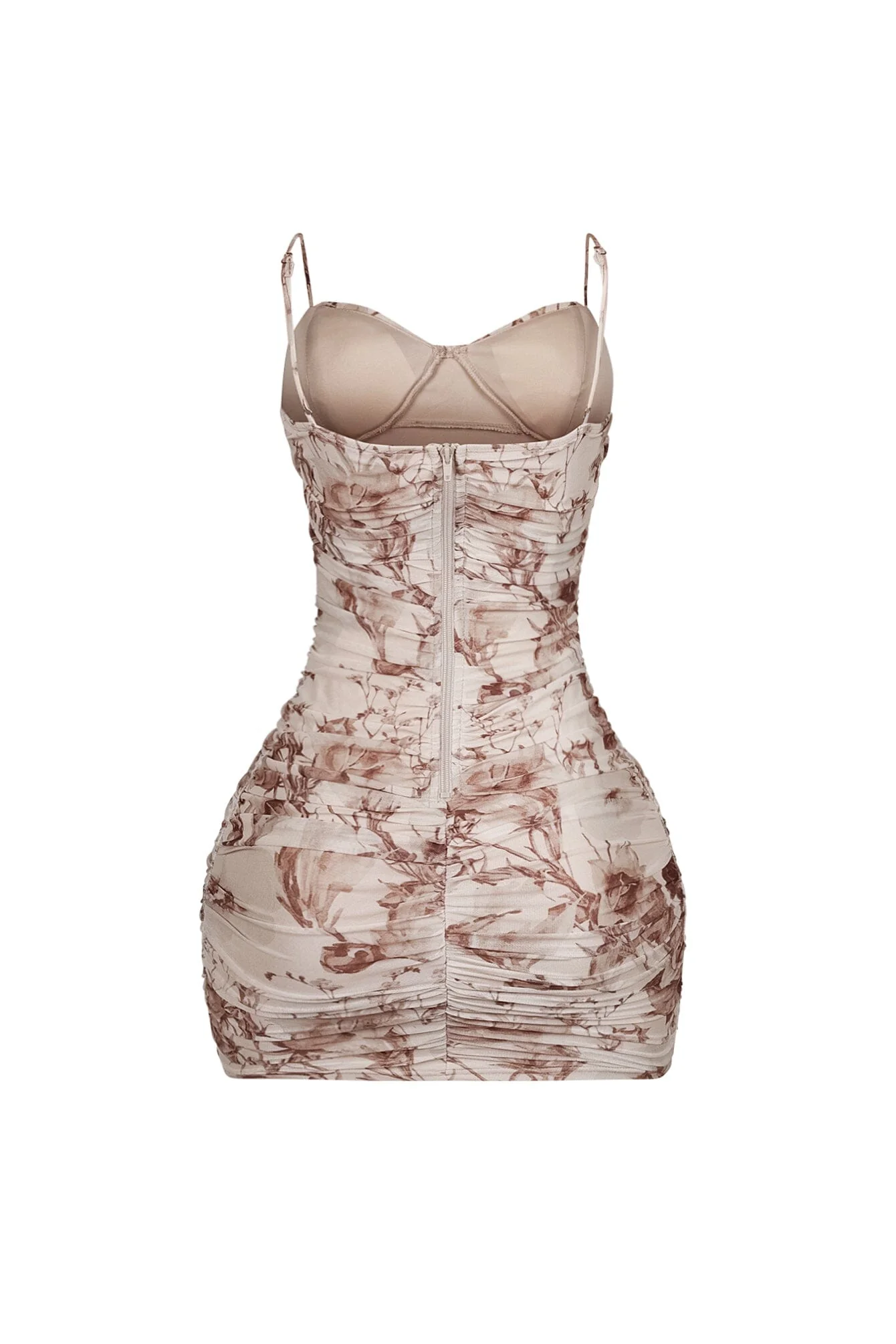 Flynn Mesh Print Tank Ruched Mini Dress - Image 10